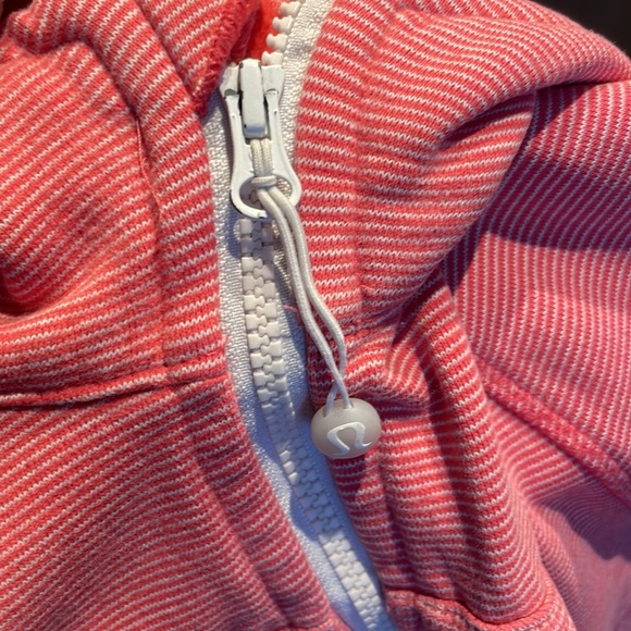 Size 4 pink striped scuba hoodie - Picture 2 of 3